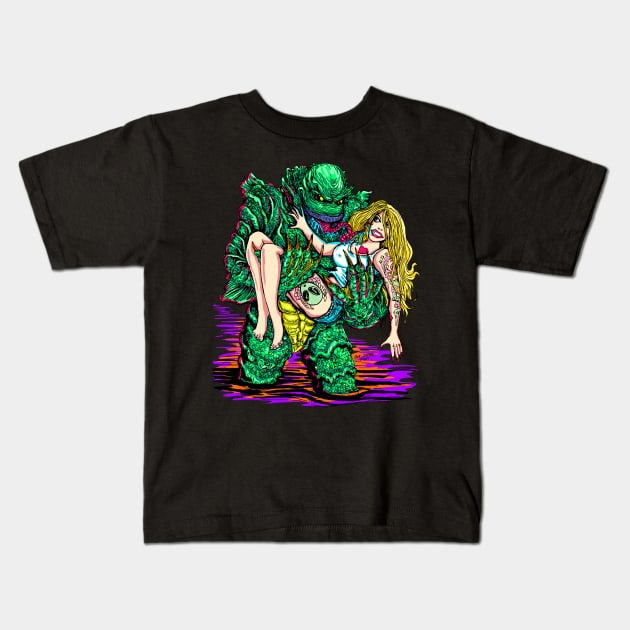 Creature from the lagoon Kids T-Shirt by Robisrael